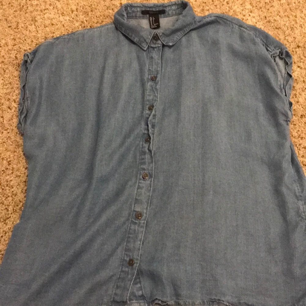 Forever Boxy Chambray Top *read description